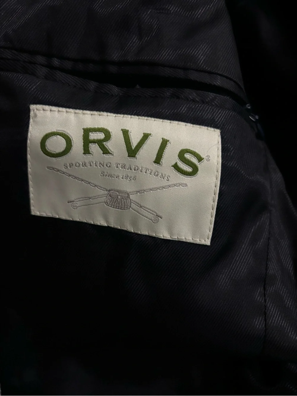 Orvis Sport Coat Navy Blue and White Gingham Plaid Dress Coat Size 40 R